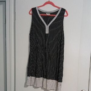 Anne Klein Polka Dot Black and White Dress